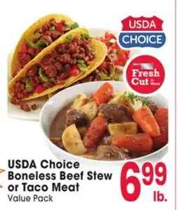 Jewel-Osco USDA Choice Beef Boneless Beef Stew or Taco Meat or Meat offer