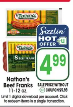 Jewel-Osco Nathan's Beef Franks offer
