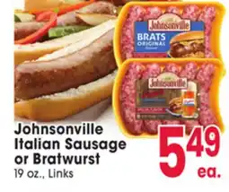Jewel-Osco Johnsonville Italian Sausage or Bratwurst offer