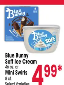 Jewel-Osco Blue Bunny Soft Ice Cream 46 oz. or Mini Swirls 8 ct offer