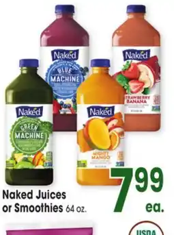 Jewel-Osco Naked Juices or Smoothies offer