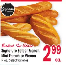 Jewel-Osco Signature Select French, Mini French or Vienna offer