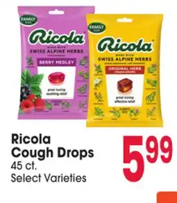 Jewel-Osco Ricola Cough Drops offer