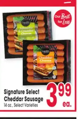 Jewel-Osco Signature Select Cheddar Sausage offer