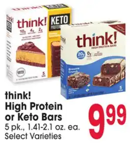 Jewel-Osco think! High Protein High Protein or Keto Bars offer
