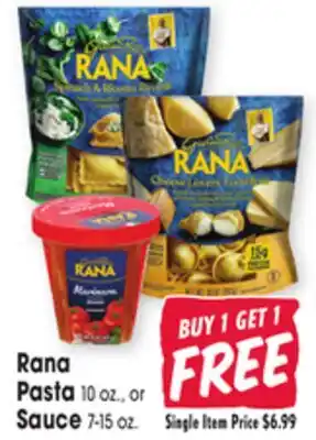 Jewel-Osco Rana Pasta 10 oz., or Sauce 7-15 oz offer
