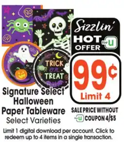 Jewel-Osco Signature Select Halloween Paper Tableware offer