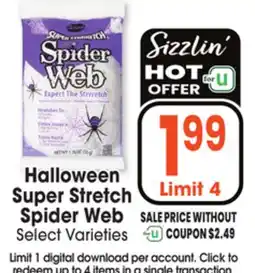 Jewel-Osco Halloween Super Stretch Spider Web offer