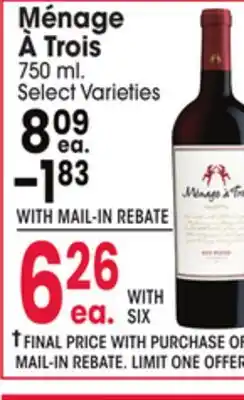 Jewel-Osco Ménage À Trois offer