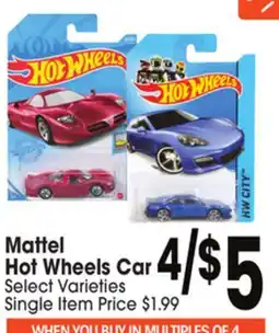 Jewel-Osco Mattel Hot Wheels Car offer