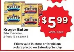Kroger Kroger Butter offer