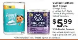 Kroger Quilted Northern Bath Tissue offer