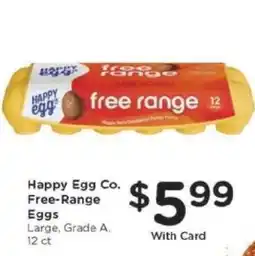 Kroger Happy Egg Co. Free Range Eggs offer