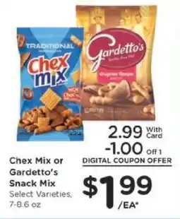 Kroger Chex Mix or Gardetto's Snack Mix offer