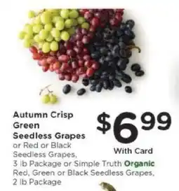 Kroger Autumn Crisp Green Seedless Grapes offer