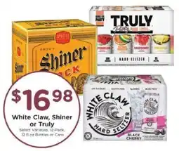 Kroger White Claw, Shiner or Truly offer