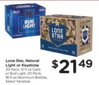 Kroger Lone Star, Natural Light or Keystone offer
