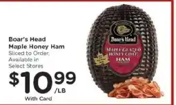 Kroger Boar's Head Maple Honey Ham offer