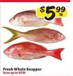Winn Dixie Fresh Whole Snapper offer