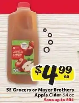 Winn Dixie SE Grocers or Mayer Brothers Apple Cider offer