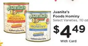 Kroger Juanita's Foods Hominy offer