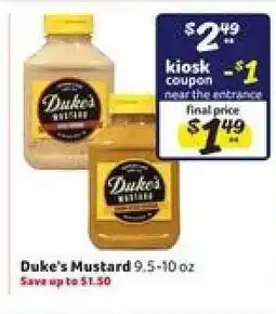 Winn Dixie Duke's Mustard offer
