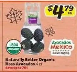 Winn Dixie Naturally Better Organic Hass Avocados offer