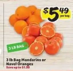 Winn Dixie 3 lb Bag Mandarins or Navel Oranges offer
