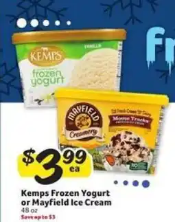 Winn Dixie Kemps Frozen Yogurt or Mayfield Ice Cream offer