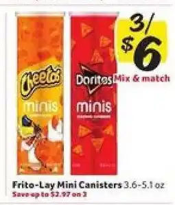 Winn Dixie Frito-Lay Mini Canisters offer