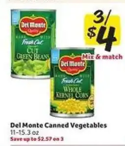 Winn Dixie Del Monte Canned Vegetables offer
