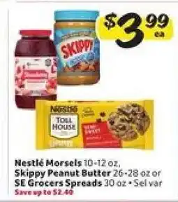 Winn Dixie Nestlé Morsels, Skippy Peanut Butter, SE Grocers Spreads offer