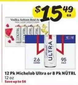 Winn Dixie 12 Pk Michelob Ultra or 8 Pk NÜTRL offer