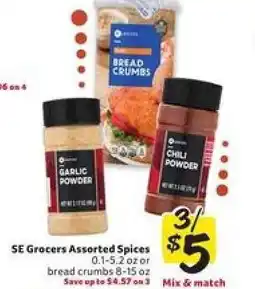 Winn Dixie SE Grocers Assorted Spices offer