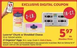 Safeway Lucerne Chunk or Shredded Cheese offer