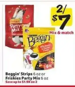 Winn Dixie Beggin' Strips or Friskies Party Mix offer