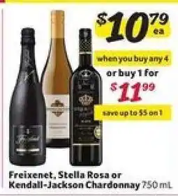 Winn Dixie Freixenet, Stella Rosa or Kendall-Jackson Chardonnay offer