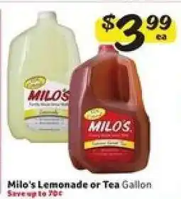 Winn Dixie Milo's Lemonade or Tea Gallon offer