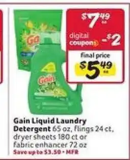 Winn Dixie Gain Liquid Laundry Detergent offer