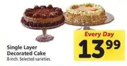 Safeway Single Layer Decorated Cake offer