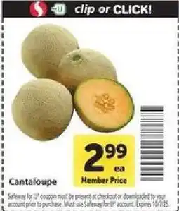 Safeway Cantaloupe offer