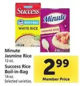 Safeway Minute Jasmine Rice / Success Rice Boil-in-Bag offer