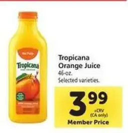 Safeway Tropicana Orange Juice offer