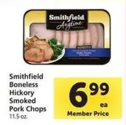 Safeway Smithfield Boneless Hickory Smoked Pork Chops offer