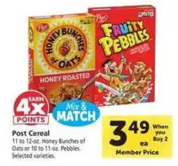 Safeway Post Cereal offer