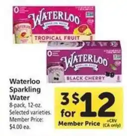 Safeway Waterloo Sparkling Water offer
