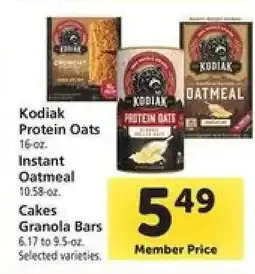 Safeway Kodiak Protein Oats, Instant Oatmeal, Cakes Granola Bars offer
