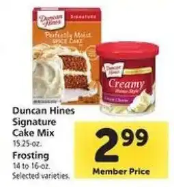 Safeway Duncan Hines Signature Cake Mix & Frosting offer