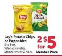 Safeway Lay's Potato Chips or Poppables offer