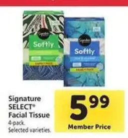 Safeway Signature Select Facial Tissue offer